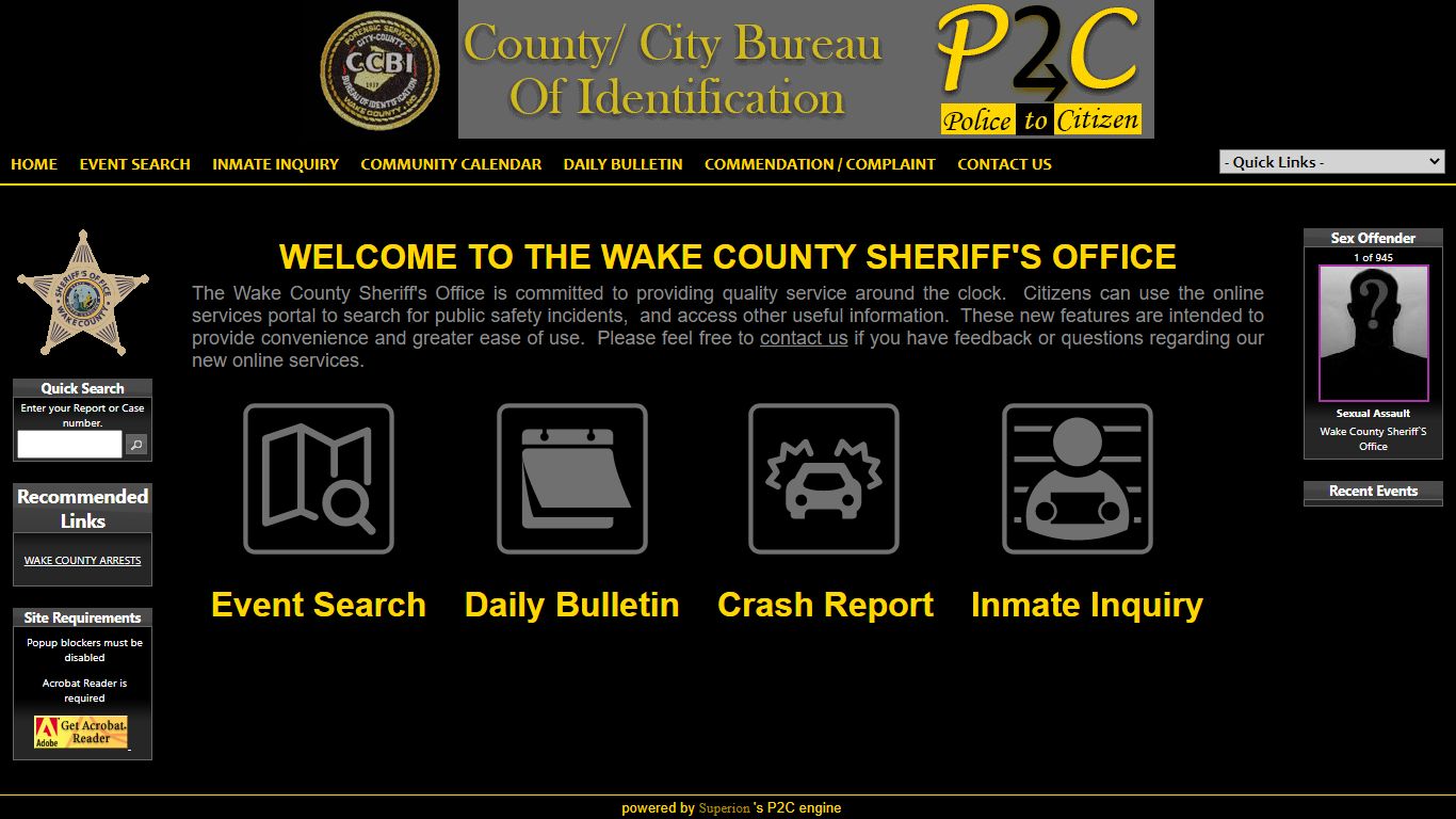 Wake County Sheriff's Office P2C